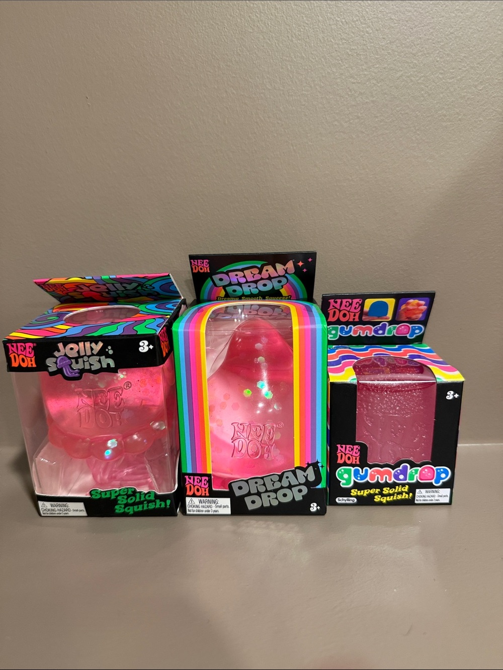Needoh Pink Bundle !!! jelly Dream Drop Gumdrop